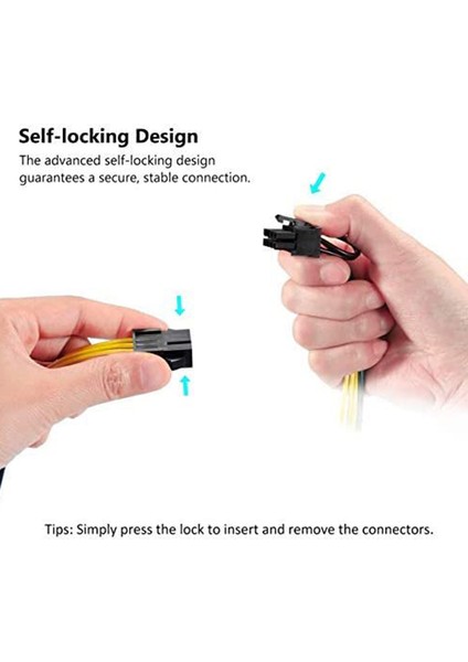 Sagrado 8 Adet 6 Pin Çift Pcıe 8 Pin (6 + 2) Görüntü Kartı Pcı Express Güç Adaptörü Gpu VGA Y-Splitter Uzatma Kablosu Madencilik Kartı (Yurt Dışından) fırsatları