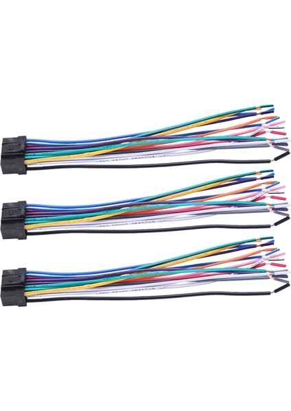 3x Araba CD Radyo Ses Stereo Standart Kablo Demeti Konnektörü Tel Adaptör Fişi Kablosu 9887 Için (Yurt Dışından)