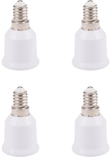 4x E14 - E26 E27 Adaptör Soketi E14 - Orta Soket E26 E27 Dönüştürücü Ampul Tabanı Adaptör Dönüştürücü (Yurt Dışından)
