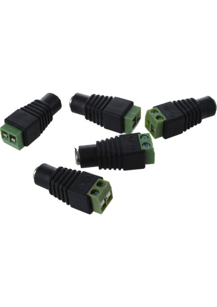5x Dc Güç Dişi Jack 5.5x2.1mm Konnektör Kablosu Adaptör Fişi Cctv Dvr Kamera (Yurt Dışından)