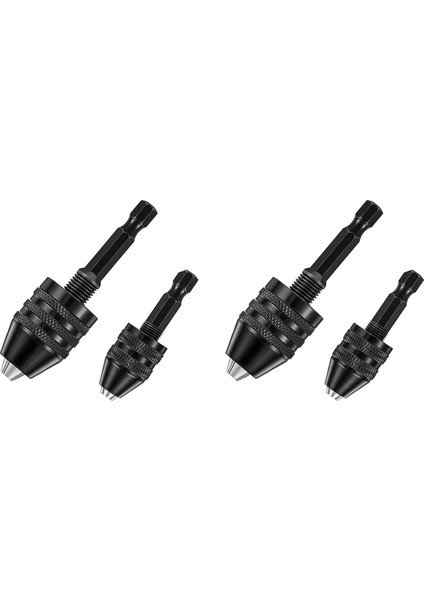 4 Adet Hex Anahtarsız Matkap Chuck, Tornavida Dönüştürücü Matkap Adaptörü Hızlı Değişim Matkap Uçları Aracı (0.6-8mm, 0.3-3.6mm) (Yurt Dışından)