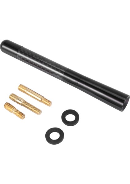 Evrensel 5 Inç 120MM Siyah Anten Karbon Fiber Yazıcı Kısa Araç Radyo Am/fm Anteni + Adaptör (Yurt Dışından)