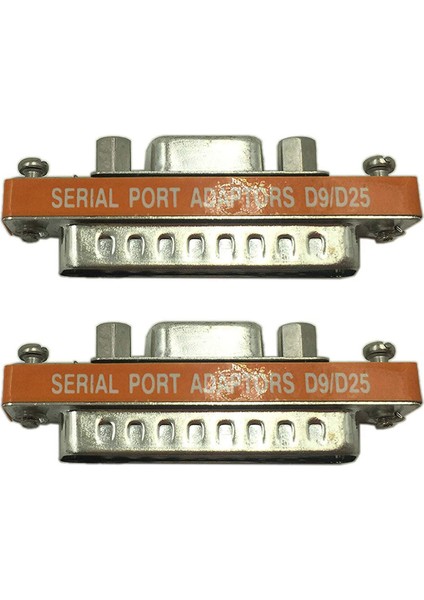 2x Db9 Dişi - DB25 Erkek Mini Seri Port Kablo Adaptörü Cinsiyet Değiştirici (Yurt Dışından)
