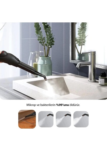 WHL-618LB 2-In-1 Buharlı Temizlik Makinesi – El Tipi ve Mop Özellikli, 132 Derece 380 ml