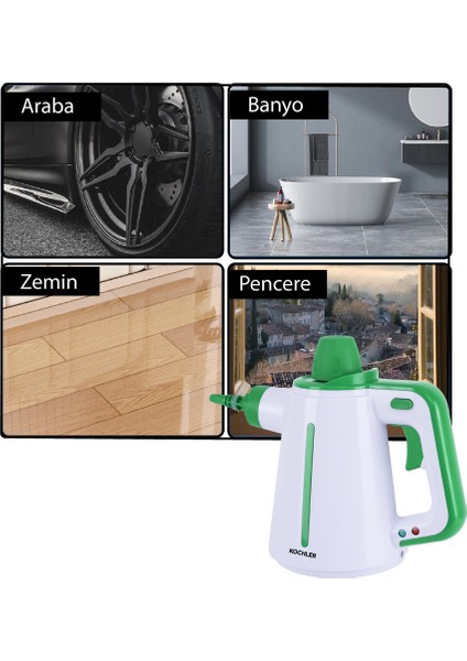 WHL-618LB 2-In-1 Buharlı Temizlik Makinesi – El Tipi ve Mop Özellikli, 132 Derece 380 ml