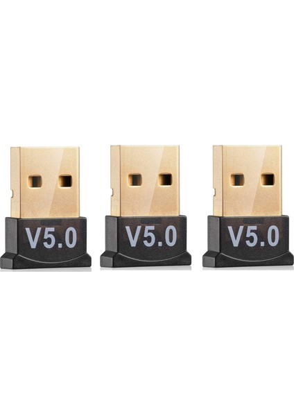 Pc Için 3x USB Bluetooth 5.0 Adaptörü WIN10/8.1/8/7/BLUETOOTH Dongle Alıcı/verici Kulaklığı Bağlama Desteği Için (Yurt Dışından)
