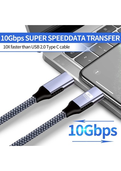 Sagrado Type-C - Type-C Kablosu 4K@60HZ Erkek - Erkek Adaptör 100W USB 2.0 Ses Video Aktarımı Şarj Cihazı Veri Kablosu, 2 M (Yurt Dışından) fiyatları