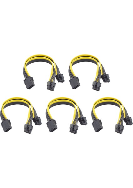Sagrado 5 Adet Pcı-E 8pin Güç Kaynağı Splitter Kablosu Gpu 8 P Dişi Çift 6 + 2 P Erkek Grafik Kartı Güç Kablosu Adaptör Kablosu (Yurt Dışından)