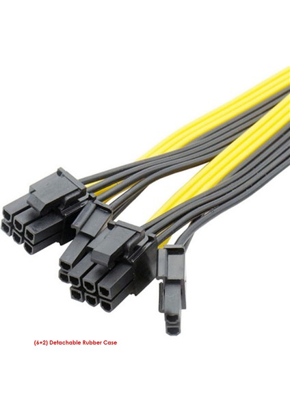 Sagrado 5 Adet Pcı-E 8pin Güç Kaynağı Splitter Kablosu Gpu 8 P Dişi Çift 6 + 2 P Erkek Grafik Kartı Güç Kablosu Adaptör Kablosu (Yurt Dışından)