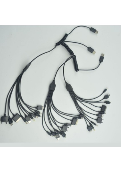 Sagrado 5 Adet Çok Pinli Kablo Şarj Cihazı USB Adaptör Kablosu Veri Kablosu Kablosu 10 In 1 Çok Fonksiyonlu USB Veri Aktarım Kablosu Evrensel (Yurt Dışından) indirimleri