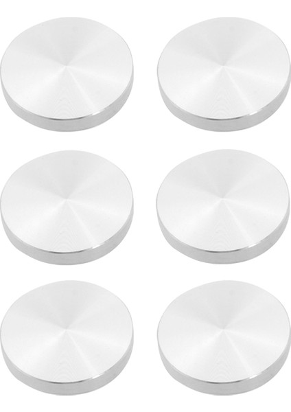 6x Cam Plaka Adaptör Masa Ayağı, Alüminyum, Yuvarlak, 50X8MM, Gümüş (Yurt Dışından)