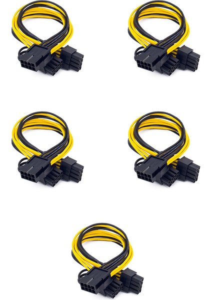 Sagrado 5 Adet/grup Eps Cpu 12 V 8 Pin Çift 8 (6 + 2) Pin Pcıe Adaptör Güç Uzatma Kablosu Madencilik Kartı Için 20 cm (Yurt Dışından)
