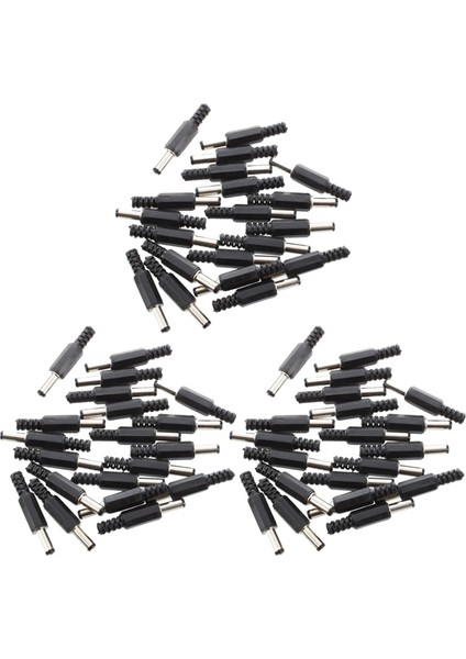 60 Adet Siyah 2.5mm x 5.5mm Dc Power Erkek Fiş Adaptörü (Yurt Dışından)