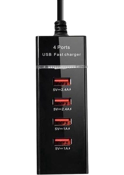 Sagrado 5usb Şarj Istasyonu Adaptörü Dikey Şarj Istasyonu Tak ve Çalıştır Ofis Ev Için 3A Pd Hızlı Şarj (Abd Tak)Siyah (Yurt Dışından)