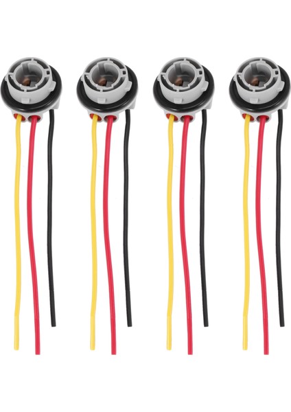 4 Adet 1157 BAY15D Lamba Tutucu Ampuller P21/5W Adaptör Tabanı Soketli Konnektör Plastik Araba Aksesuarları Fren Lambası (Yurt Dışından)