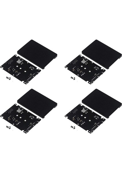4x M.2 Ngff - 2,5 Inç Sata SSD / Msata - Sata Adaptör Kartı Kutusu (Pc Adaptörü M2 + M Masaüstü Soketi Ngff Için B Tuşu) (Yurt Dışından)