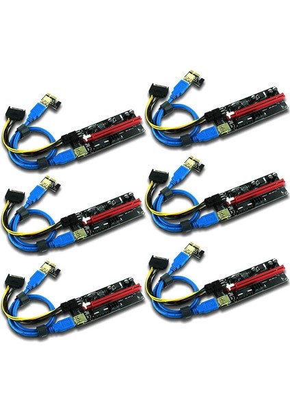 Sagrado VER009S 3'ü 1 Arada Güç Arayüzü PCI-E1X - 16X Uzatma Kablosu USB 3.0 Grafik Genişletici Pcı Adaptör Kartı (Yurt Dışından)