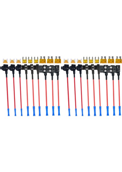 2x 3 Tip -A-Devre Adaptörü ve Sigorta Kiti - Kamyon Tekneler Için Sigortalı Sigorta Tapası Sigorta Tutucu (Yurt Dışından)