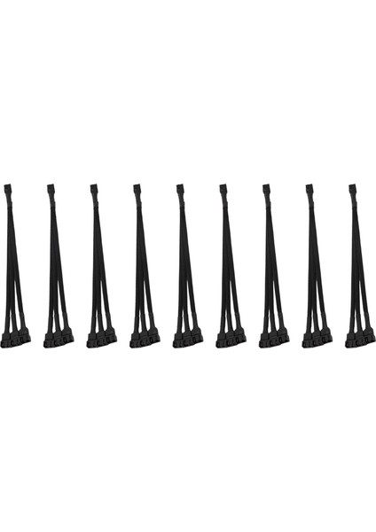 Sagrado 10 Adet 1 4pin Uzatma Kablosu Pwm Soğutma Fanı Hub Hub Anakart Adaptör Kablosu 27 cm (Yurt Dışından)