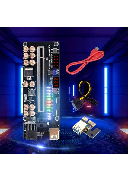 Sagrado 3 Adet VER018 Pro Usb3.0 Pcı-E Yükseltici Kart Pcı-E 1x Ila 16X Grafik Kartı Adaptör Kablosu Pcıe Grafik Kartı Uzatma Kablosu (Yurt Dışından)