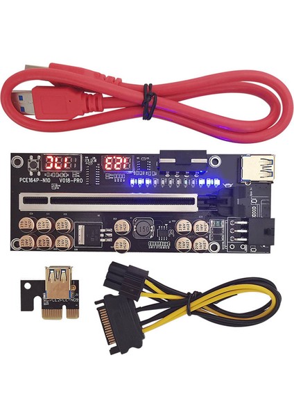 Sagrado 3 Adet VER018 Pro Usb3.0 Pcı-E Yükseltici Kart Pcı-E 1x Ila 16X Grafik Kartı Adaptör Kablosu Pcıe Grafik Kartı Uzatma Kablosu (Yurt Dışından)