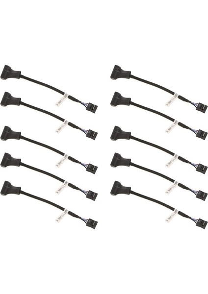 Sagrado 10 Adet 20 Pin Erkek Usb3.0 Ila 9 Pin Dişi Usb2.0 Başlık Anakart Kablo Adaptörü Dönüşüm Teli Pc Için (Yurt Dışından)