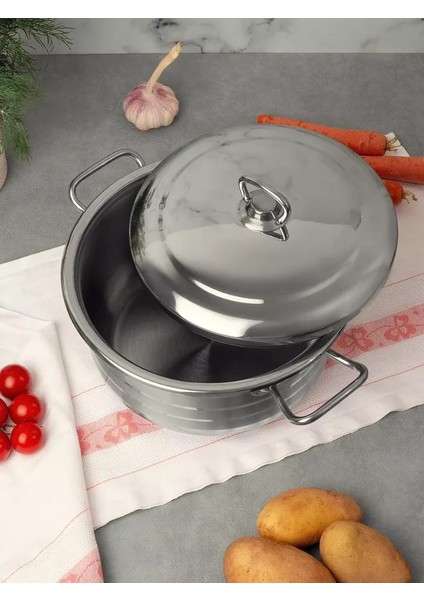 BON2106 Çelik Derin Tencere 28X18 cm 11 Litre fırsatları