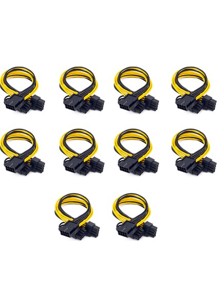Sagrado 10 Adet/grup Eps Cpu 12 V 8 Pin Çift 8 (6 + 2) Pin Pcıe Adaptör Güç Uzatma Kablosu Madencilik Kartı Için 20 cm (Yurt Dışından)