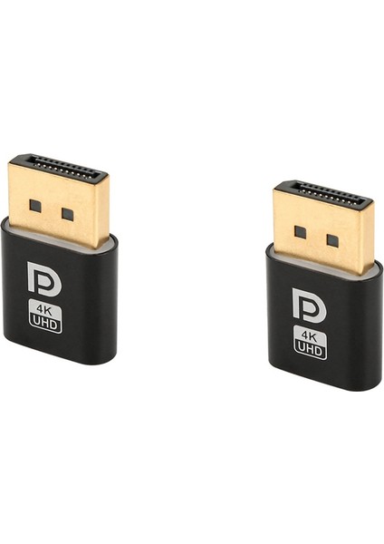 2 Adet 4K Displayport Kukla Fiş Dp Sanal Ekran Adaptörü Edıd Başsız Hayalet Emulator Masaüstü Aksesuarları Pc Için (Yurt Dışından)
