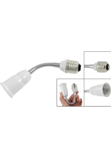 Light E27 Amp Ampul Her Yöne Uzatma Adaptörü Genişletici 20CM (Yurt Dışından)