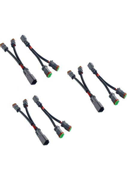 6x Y Tipi Deutsch Dt Dtp 2 Pin Soket Adaptörü LED Pod Çalışma Işığı Güçlendirme Konnektörleri Kablo Demeti (Yurt Dışından)