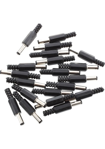20 Adet Siyah 2.5mm x 5.5mm Dc Güç Erkek Fiş Jak Adaptörü (Yurt Dışından)