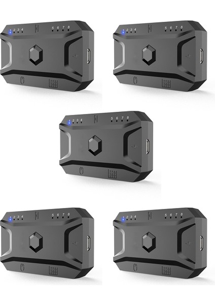 5x Bluetooth Hub USB 5.0 Dönüştürücü Kablolu Klavye ve Fare - Kablosuz Hub Adaptörü Desteği Tablet, Dizüstü Bilgisayar Için 8 Cihaz (Yurt Dışından)