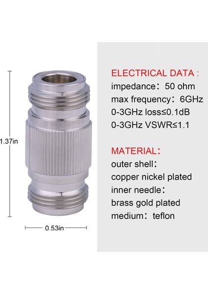 Sagrado 10 Adet N-Dişi N-Dişi Konnektör Rf Koaksiyel Kablo Adaptörü Varil Konnektörler Çift Dişi Konnektör Fişi (Yurt Dışından) indirimleri