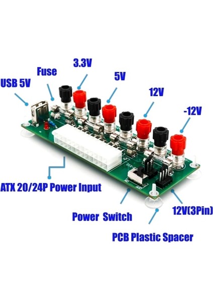 Sagrado 20/24 Pin Atx Masaüstü Bilgisayar Güç Kesme Adaptörü Güç Kaynağı Dönüştürücü Kartı (Yurt Dışından) fiyatları