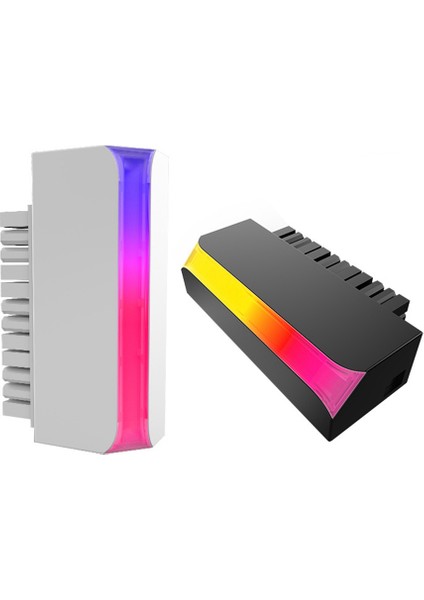 2 Adet Atx 24 Pin 90° Argb Fiş Adaptörü Pc Anakart Anakart Için Güç Kaynağı Kablosu Konektörü Dıy Montaj Modüler (Yurt Dışından)