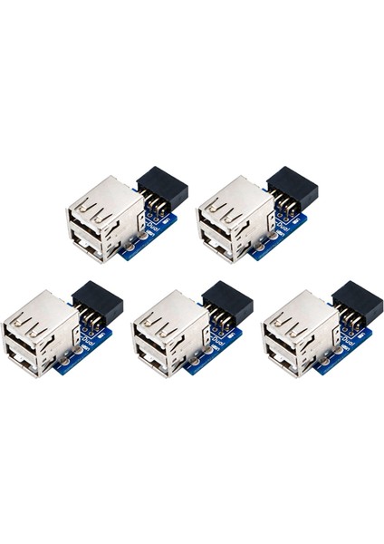 Sagrado Adet 9pin Anakart Çift Usb2.0 Adaptörü 9 Pin Dişi Dönüştürücü Pcb Kartı Kart Genişletici Dahili Bilgisayar Konektörü (Yurt Dışından)
