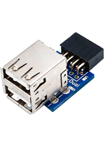 Sagrado Adet 9pin Anakart Çift Usb2.0 Adaptörü 9 Pin Dişi Dönüştürücü Pcb Kartı Kart Genişletici Dahili Bilgisayar Konektörü (Yurt Dışından)