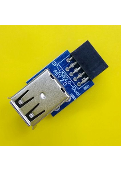 Sagrado Adet 9pin Anakart Çift Usb2.0 Adaptörü 9 Pin Dişi Dönüştürücü Pcb Kartı Kart Genişletici Dahili Bilgisayar Konektörü (Yurt Dışından)