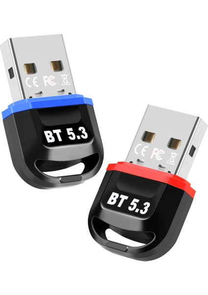 Sagrado USB Bluetooth 5.3 Adaptörü USB Bluetooth Alıcısı Dizüstü Bilgisayar Masaüstünü Bluetooth Kulaklık Alma Verici Kırmızı (Yurt Dışından)