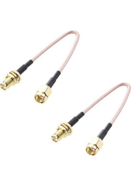 2x Sma Dişi Sma Erkek F/m Anten Bağlantı Kablosu Adaptörü Siyah + Altın (Yurt Dışından)
