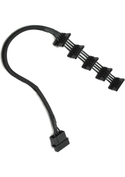 Sagrado 6 Adet 4pın Ide Sata Adaptörü 1 Ila 5 Kablo Serisi Ata Güç Uzatma Kablosu 18AWG 5 Katmanlı HDD Kafesi Btc Madencilik (Yurt Dışından)
