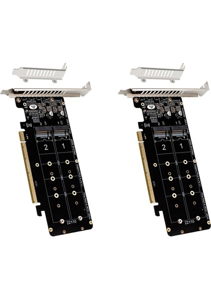2x Çift Taraflı 4 Diskli Nvme Raıd Kartı PCIEX16 - M.2 M-Key NVMEX4SSD 2u Sunucu Raıd Dizisi Genişletme Adaptörü Bölünmüş Kart (Yurt Dışından)