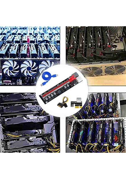 Sagrado 6 Adet Pcı-E Yükseltici Kart Pcı-E X1 To X16 Usb3.0 6pın Gpu Uzatma Kablosu Adaptör Kartı B250B B250C B75 Btc Madencilik (Yurt Dışından) fırsatları
