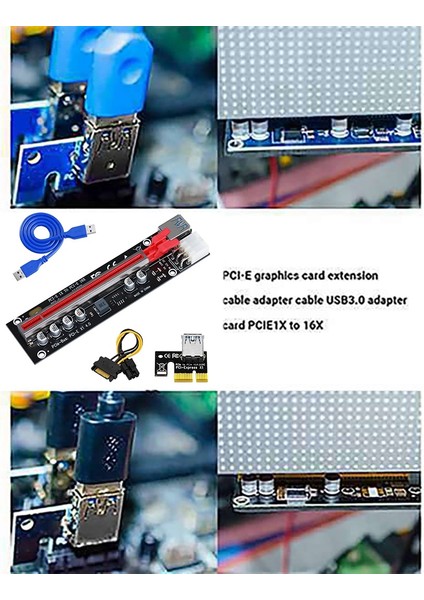 Sagrado 6 Adet Pcı-E Yükseltici Kart Pcı-E X1 To X16 Usb3.0 6pın Gpu Uzatma Kablosu Adaptör Kartı B250B B250C B75 Btc Madencilik (Yurt Dışından) indirimleri