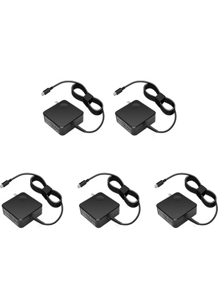 5x Kare Dizüstü Bilgisayar Için Uygun Taşınabilir Güç Adaptörü 65 W Tip-C Bağlantı Noktası Pd Hızlı Şarj Bilgisayar Şarj Cihazı Abd Tak (Yurt Dışından)