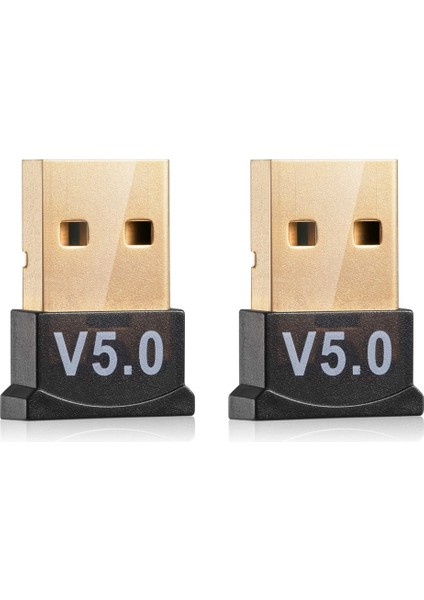 2 Adet Bluetooth 5.0 Adaptör Bluetooth Alıcı Verici Bilgisayar Pc Dizüstü Bilgisayar Için Kablosuz USB Adaptörü (Yurt Dışından)