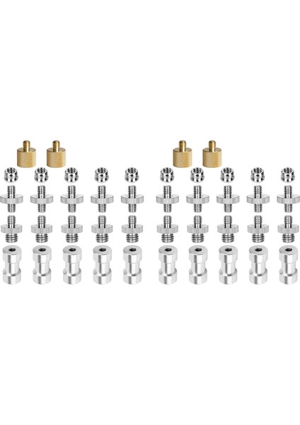 44 Pack Kamera Vidası Adaptörü 1/4 Ila 1/4 Vida 1/4 Ila 3/8 Tripod Vida Adaptörü Dönüştürücü Pirinç Vida Adaptörü Tıkaç Vida (Yurt Dışından)