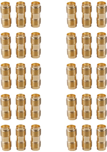 30X Altın Rf Konektörü Sma Dişi - Sma Dişi, Iki Yönlü Radyo Için Sma-F - Sma-F Anten Adaptörü (Yurt Dışından)