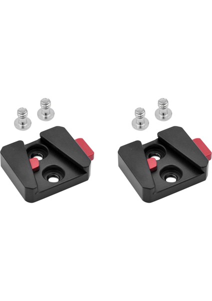 2x 1/4 Evrensel V Dağı Hızlı Çıkarma Plakası Adaptör Aksesuarları Tüm Ptz ve Kamera Için Taşınabilir Tek Taban (Yurt Dışından)